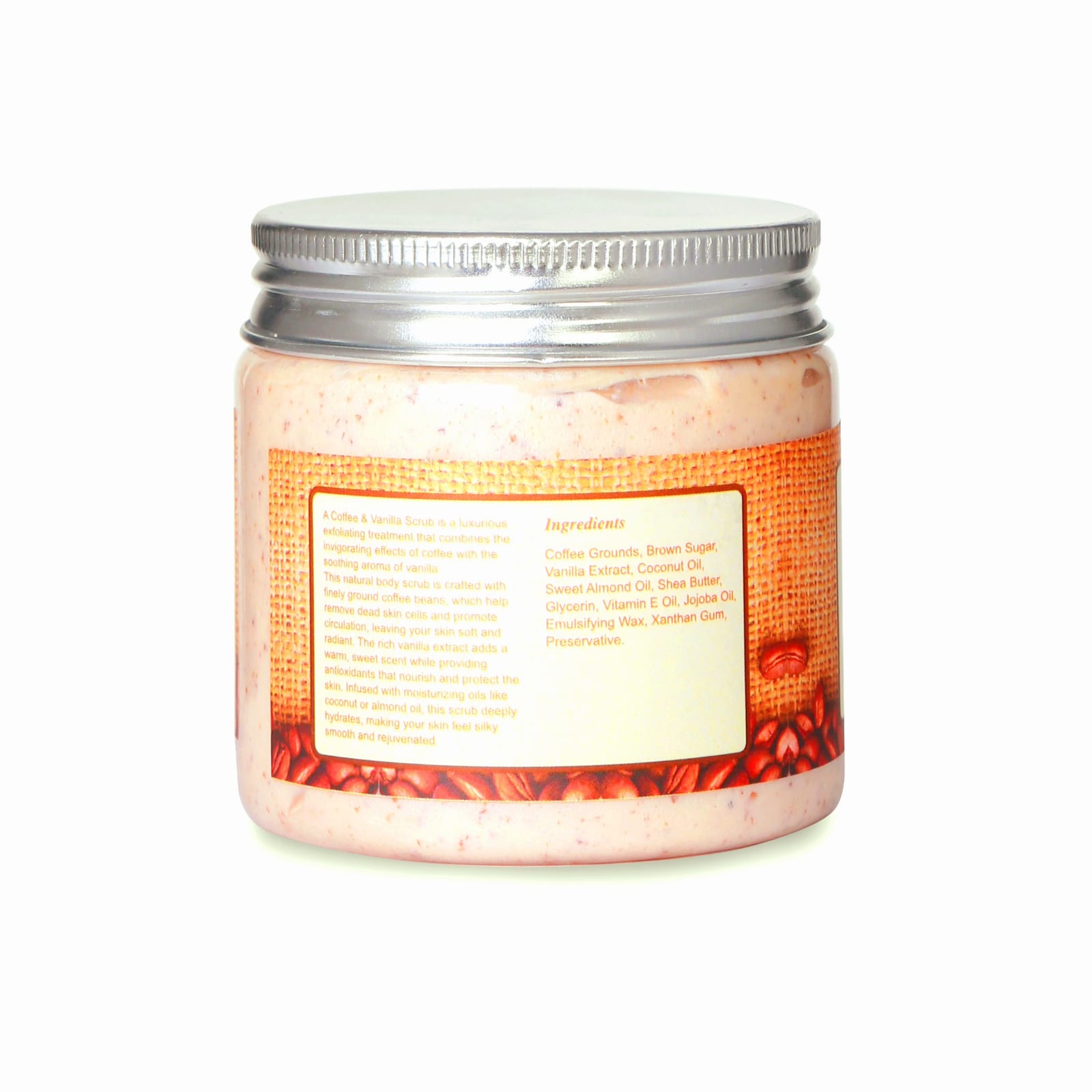 Intrigue Organics Coffee and Vanilla Face Scrub for Exfoliation and Skin Brightening (200gm) - Image 2